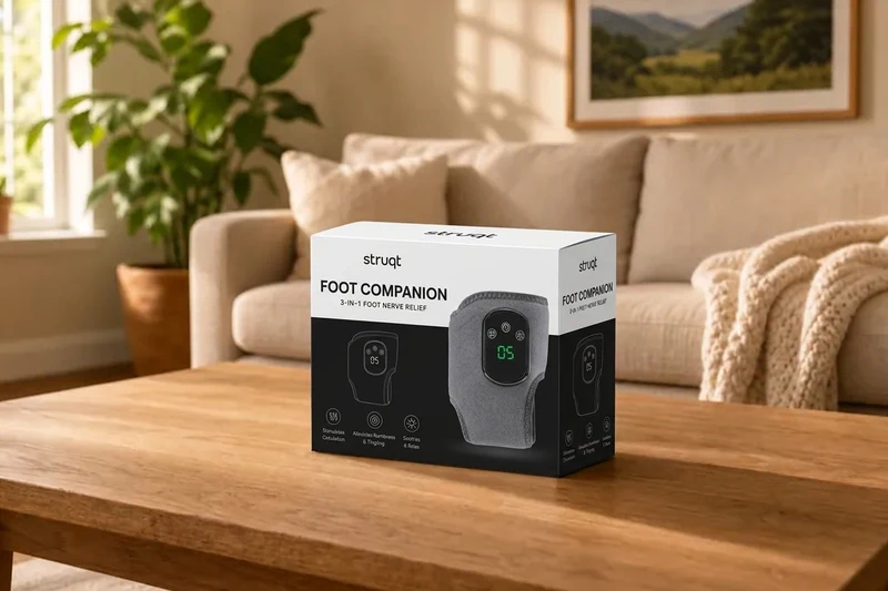 Struqt Foot Companion on a home table